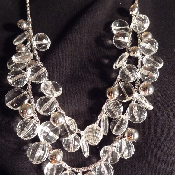 Kate Spade Silver & Clear Gumdrops Baubles Long Necklace Double Strand BNWT